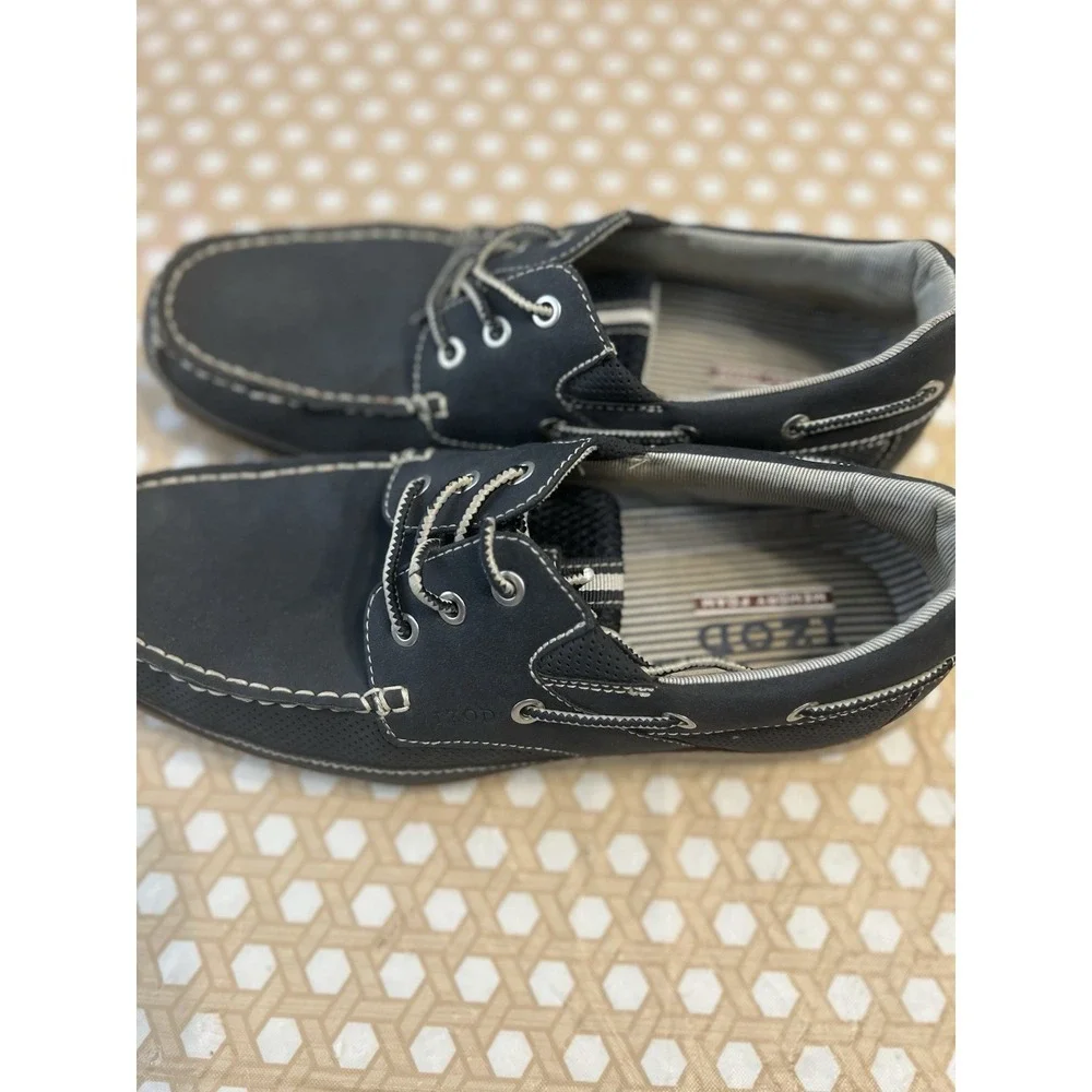 Izod Mens Boat‎ Shoes Memory Foam Slip on Size 10M